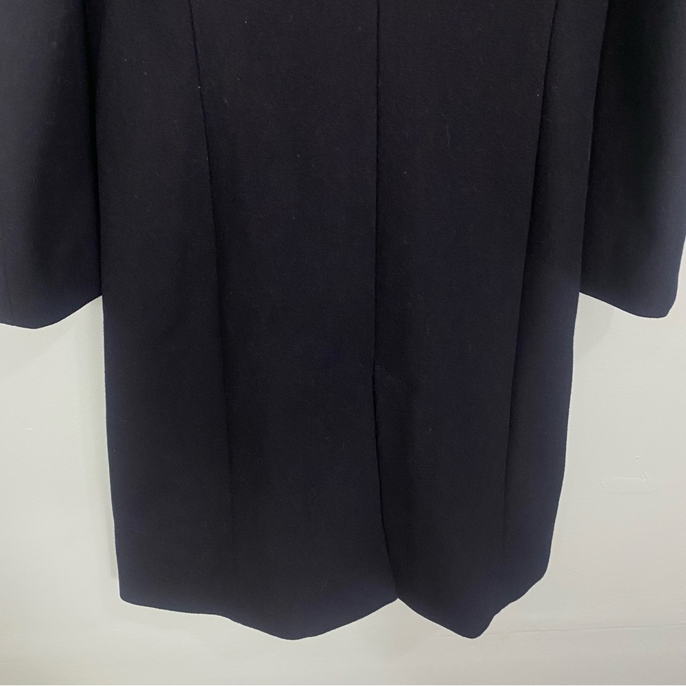 Dolce & Gabbana Wool Pea Coat‎ Black Leather Back Patch XS - Picture 10 of 13